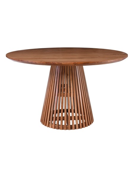 RIM Τραπέζι Ροτόντα Τραπεζαρίας, Ξύλο Μασίφ Ακακία Απόχρωση Φυσικό