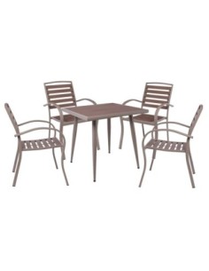 SERRANO Set (Table 80x80cm+...