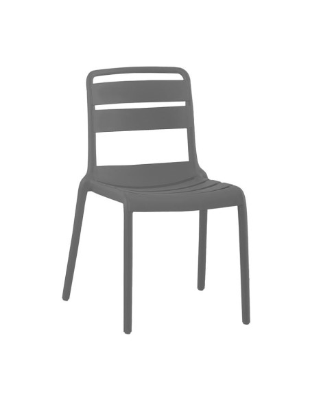 SERENATA Καρέκλα, Στοιβαζόμενη PP - UV Ανθρακί