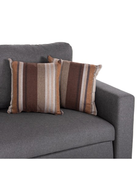 MONTREAL-W Καναπές - Κρεβάτι Γωνία Αναστρέψιμη με Χώρο Αποθήκευσης, Ύφασμα Γκρι