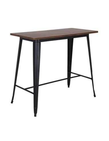 RELIX Wood Dark Oak Bar Table-Pro...