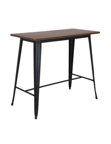 RELIX Wood Dark Oak Bar Table-Pro...
