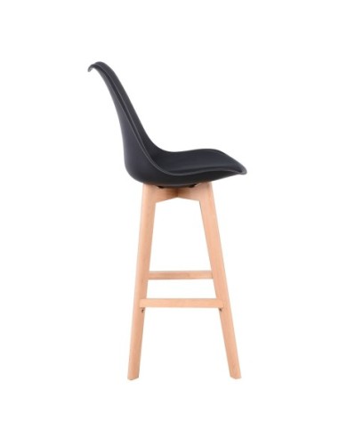 MARTIN Σκαμπό BAR Οξιά Φυσικό, Μαύρο...