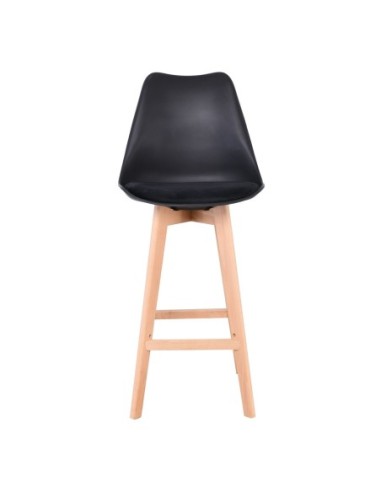 MARTIN Σκαμπό BAR Οξιά Φυσικό, Μαύρο...