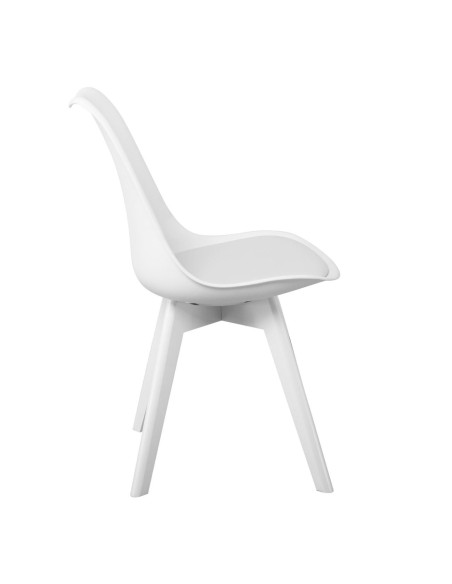 MARTIN Chair PP White-Wooden Leg White (assembled cushion)