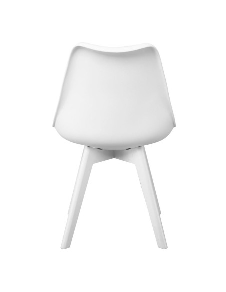 MARTIN Chair PP White-Wooden Leg White (assembled cushion)