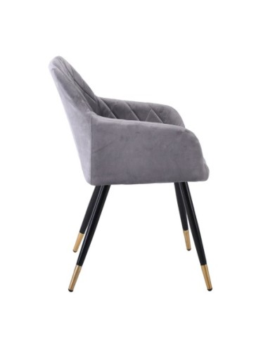 RENA Armchair Metal Black-Fabric...