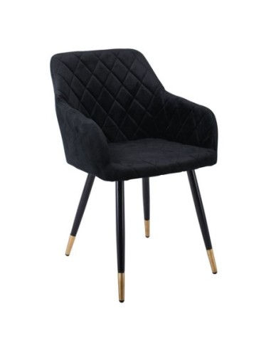 RENA Armchair Metal Black-Fabric...