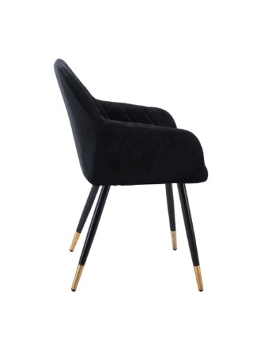RENA Armchair Metal Black-Fabric...