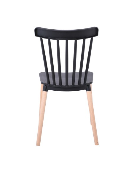 LINA Chair PP Black (Wooden Beech Legs)