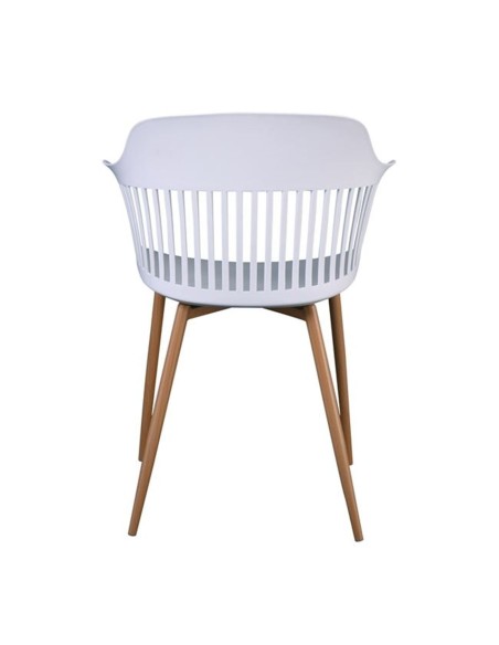 LOUISE Πολυθρόνα Μέταλλο Βαφή Φυσικό, PP-UV Άσπρο (εκτός συσκευασίας)