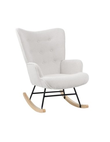 ALMA Rocking Armchair Teddy White...