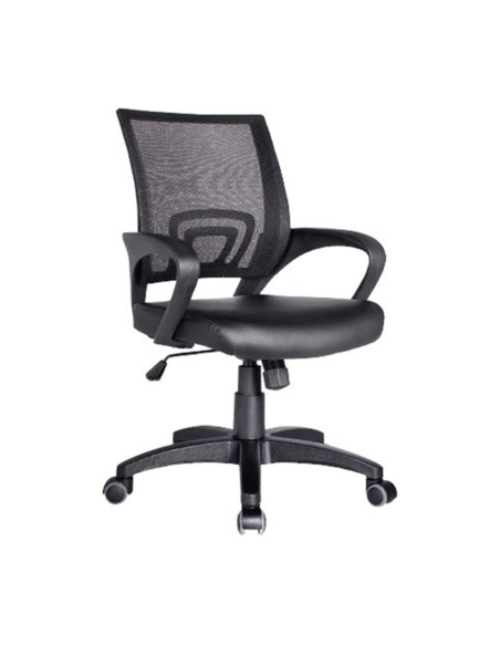 BF2101 Πολυθρόνα-Pro Γραφείου με Ανάκλιση, Μαύρο Mesh - PU Μαύρο