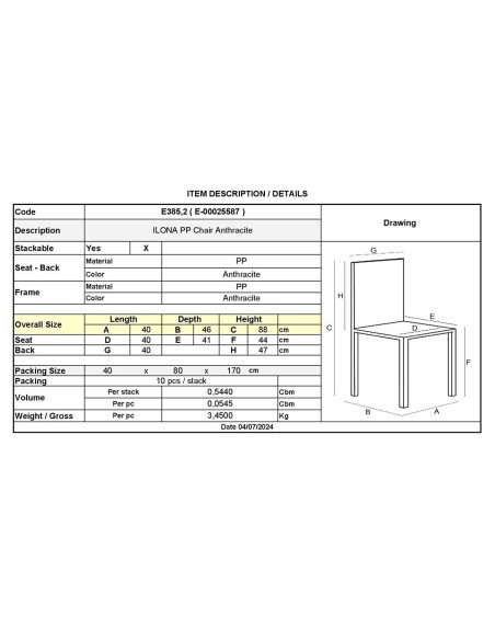 ILONA Chair-Pro PP Anthracite