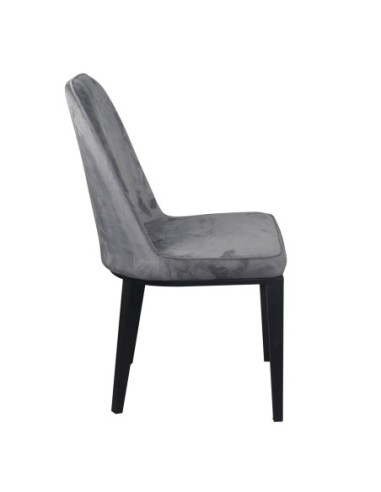 CASTER Chair Metal Black Paint-Grey...