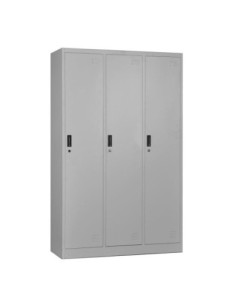 3-LOCKER Metal 115x45x185 Grey