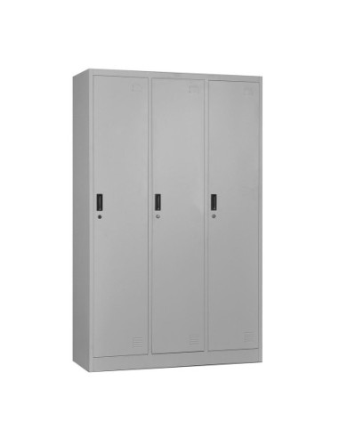 3-LOCKER Metal 115x45x185 Grey