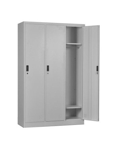 3-LOCKER Metal 115x45x185 Grey
