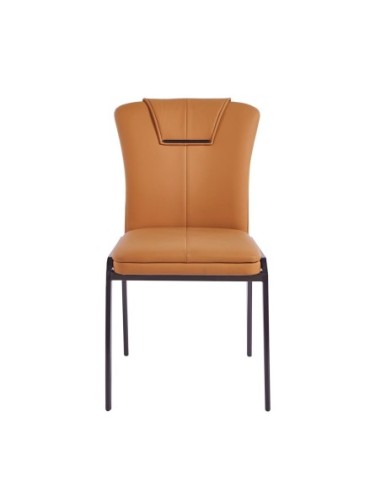 ANDRIA Chair Metal Black-Pu Orange