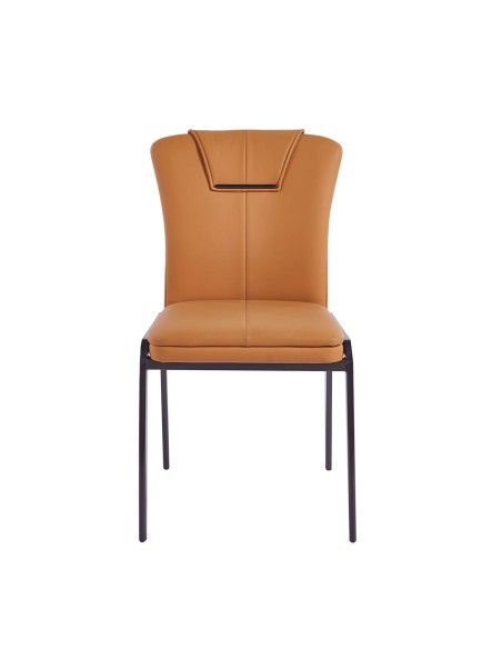 ANDRIA Chair Metal Black-Pu Orange