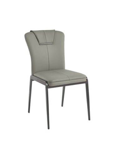 ANDRIA Chair Metal Black-Pu Green