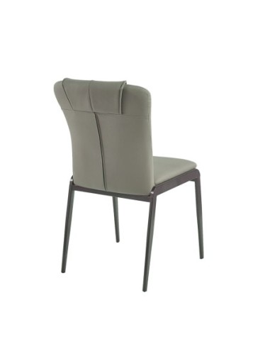 ANDRIA Chair Metal Black-Pu Green