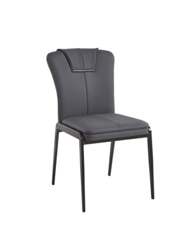 ANDRIA Chair Metal Black-Pu Anthracite