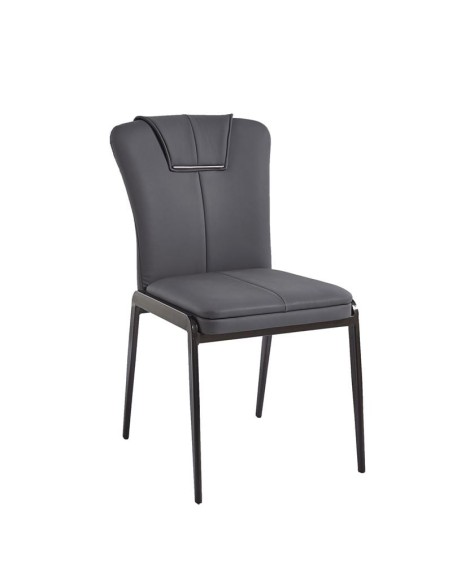 ANDRIA Chair Metal Black-Pu Anthracite