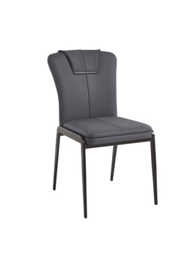 ANDRIA Chair Metal Black-Pu Anthracite