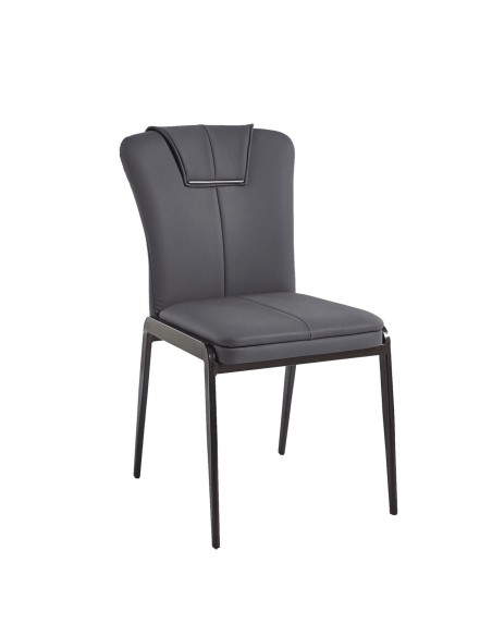 ANDRIA Chair Metal Black-Pu Anthracite