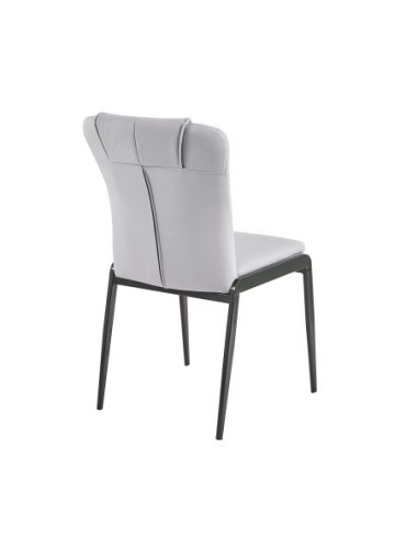 ANDRIA Chair Metal Black-Pu Light Grey