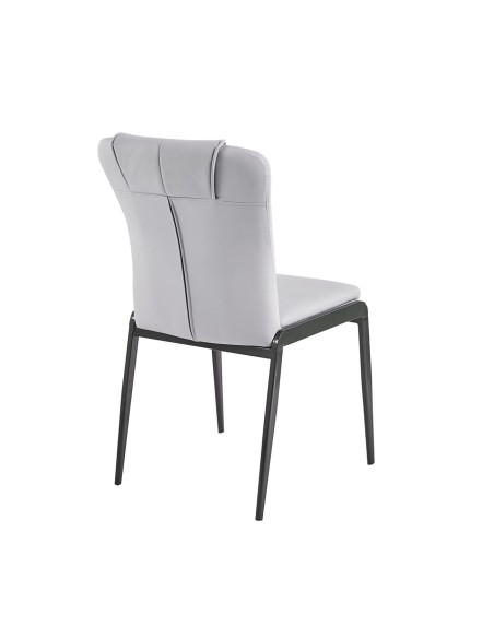 ANDRIA Chair Metal Black-Pu Light Grey