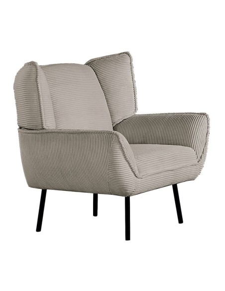 EMERALD Armchair Beige Corduroy Fabric