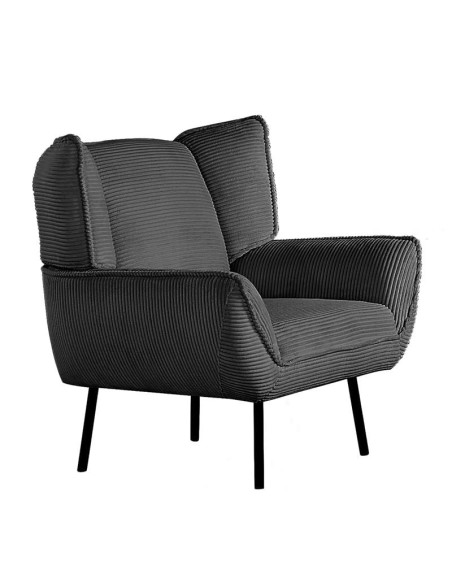 EMERALD Armchair Anthracite Corduroy Fabric