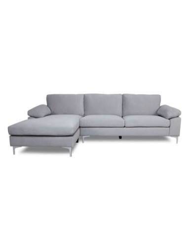 ALEX Corner Sofa Fabric Grey Velure...