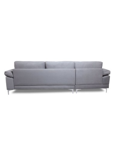 ALEX Corner Sofa Fabric Grey Velure...
