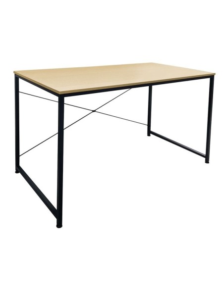 PC Metal DESK 120x60cm Black-Melamine Maple