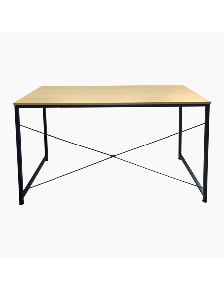 PC Metal DESK 120x60cm Black-Melamine Maple