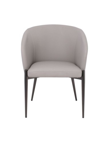 LENA Armchair Metal Black Paint-Pu...