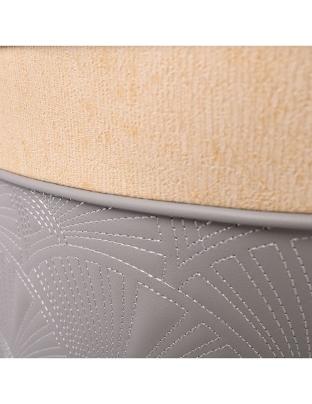 LENA Armchair Metal Black Paint-Pu Light Grey