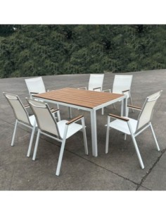 VIRNA Set (Table 150x90cm+6...