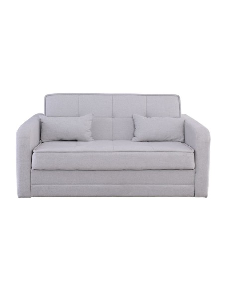 CAMAL Sofa-Bed with Storage 2-Seater - Fabric Light Grey