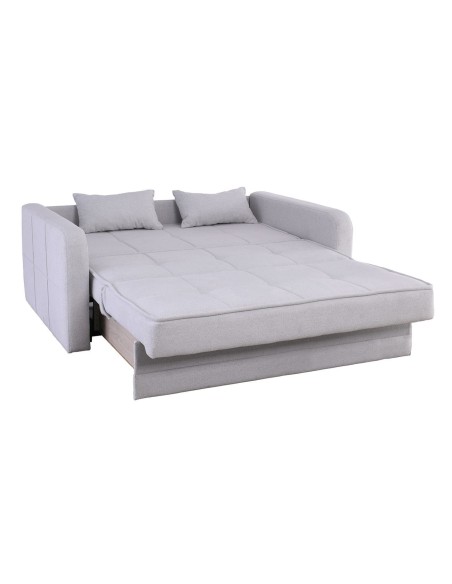 CAMAL Sofa-Bed with Storage 2-Seater - Fabric Light Grey