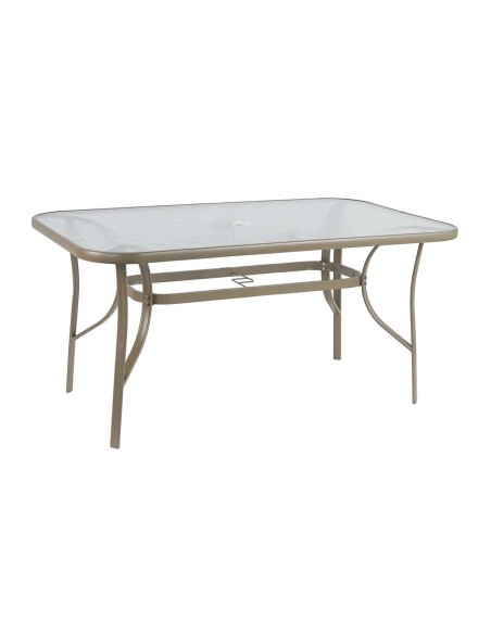 RIO Table 120x70cm Metal Beige