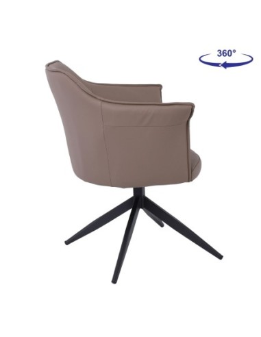 EVELYN Revolving Armchair Metal...