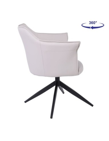 EVELYN Revolving Armchair Metal...