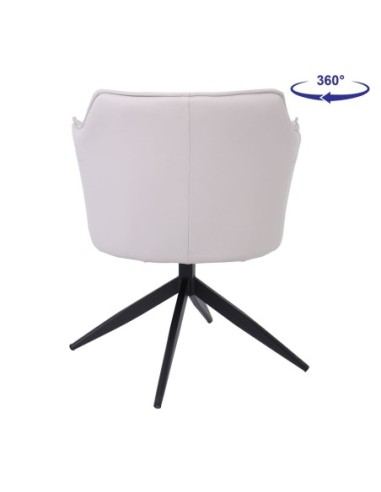EVELYN Revolving Armchair Metal...