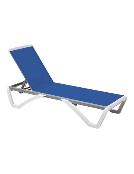 SUMMER K-D Sunlounger ALU, PP White, Textilene Blue