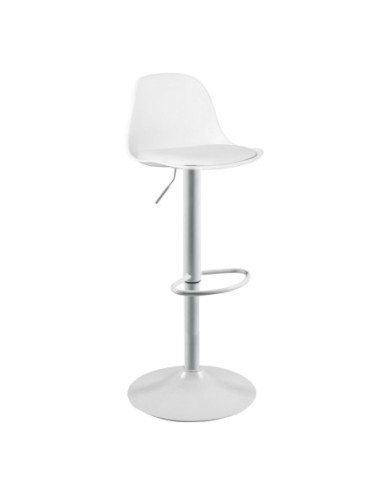 MARTIN Bar Stool Metal White-PP-Pu White