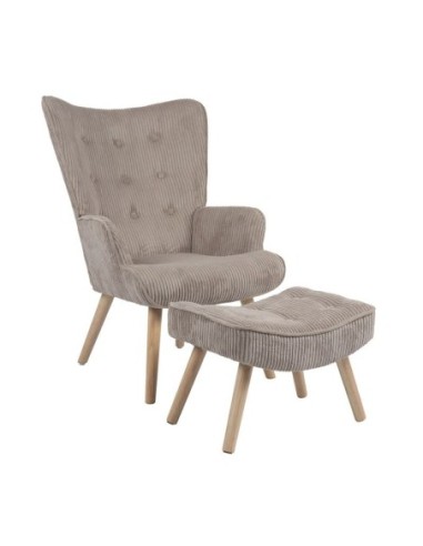 ALMA Πολυθρόνα - Μπερζέρα με Σκαμπό -...